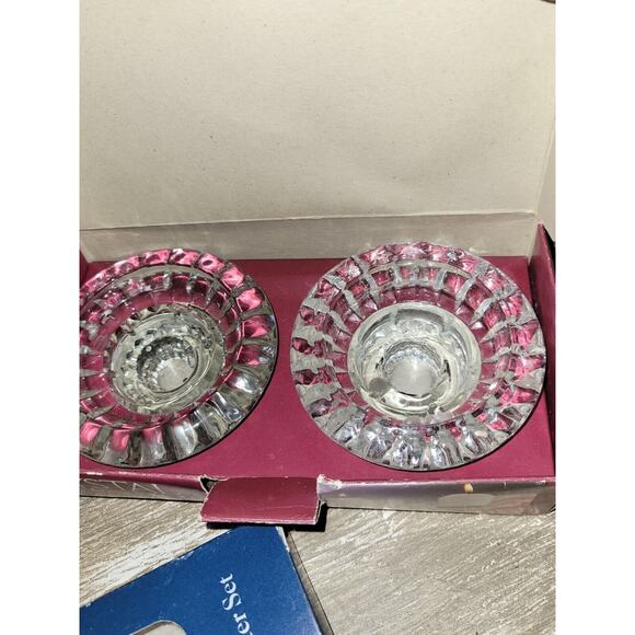 Lot Of Vintage In Packaging Crystal Candle Holders Burns Photo Album And... - Picture 6 of 8